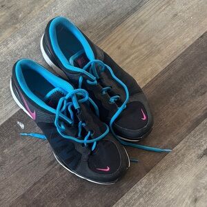 Nike Flex TR2 Sneakers - Black, Pink, Blue Size 9